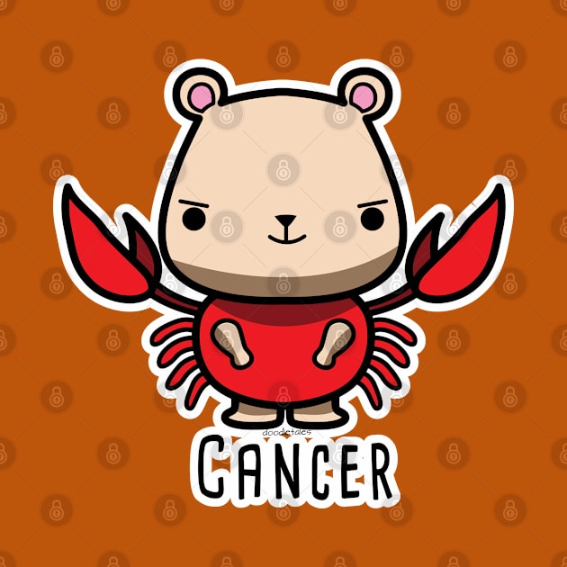 Cancer zodiac teddy bear by doodletales