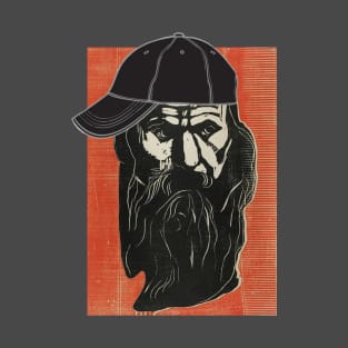 Man with Beard and Sideways Hat T-Shirt