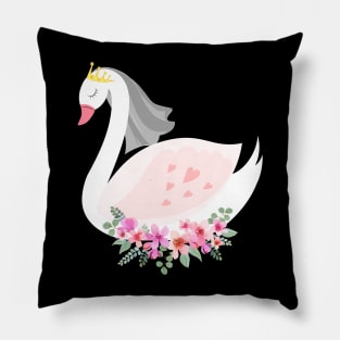 Getting Married Bride And Groom Animal Ducks Birds Swans Wedding Party Pillow