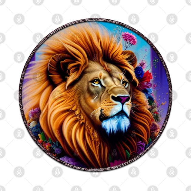 FLORAL LION PORTRAIT by Stavros Galiatsos