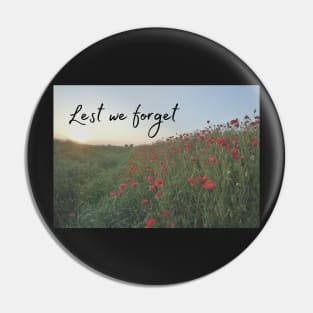 Lest We Forget Poppies Pin