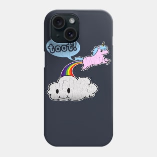 Funny Unicorn Toot! (vintage distressed look) Phone Case