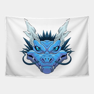 The Furious Japanese Dragon - Vector art illustration Tapestry