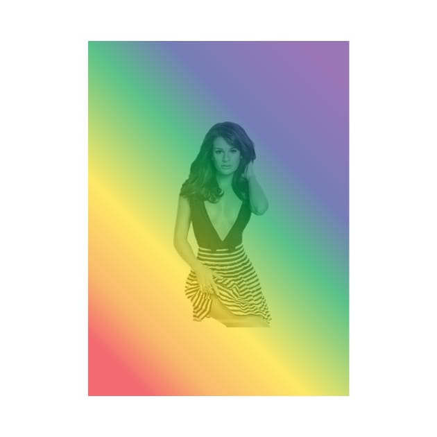 LGBTQ Pride Lea Michele in a Rainbow by magentasponge