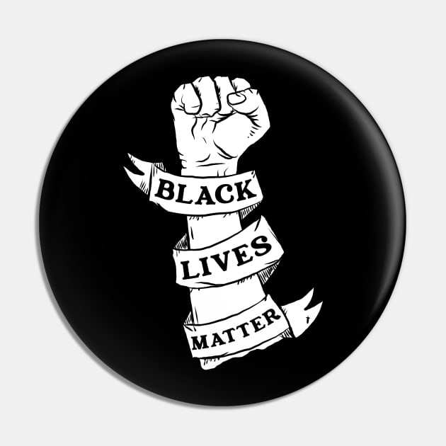 Black Lives Matter - No Racism Pin by FerMinem
