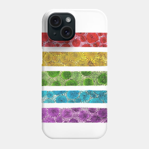 Rainbow Watercolor Geodes by Skye Rain Art Phone Case by Skye Rain Art