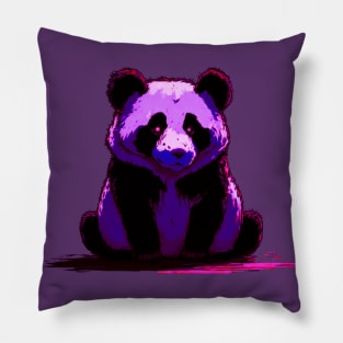 Purple Panda Bear Pillow