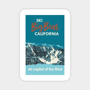 Big Bear Vintage Ski Poster Magnet