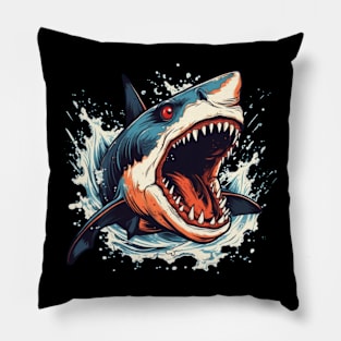 SHARK AND JAWS COLORED CARTOON STYLE, CHEW Pillow