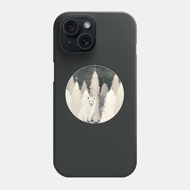 Arctic Wolf Sticker Phone Case by Amanda Jane