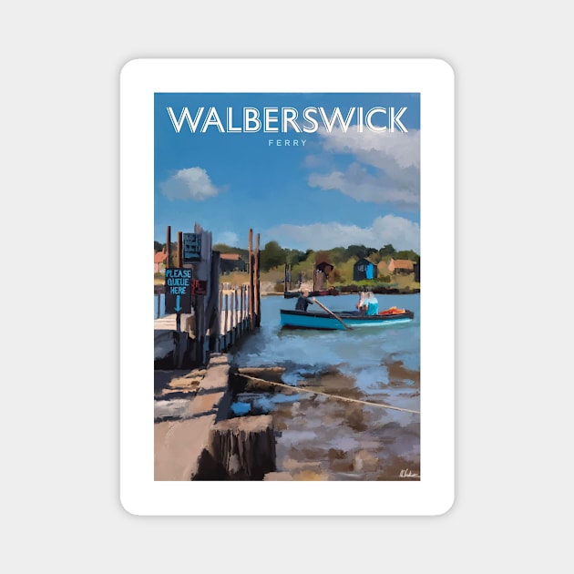 Walberswick Ferry Suffolk England Magnet by markvickers41