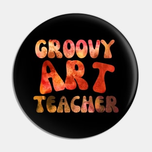 Groovy Art Teacher Pin