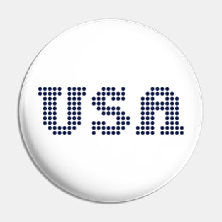 American Blue Pixa Circle Pin