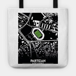 Partizan Stadium Map Design Tote