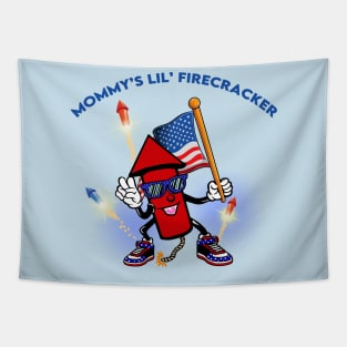 Mommy's Little Firecracker 4th of July Tapestry