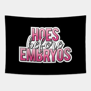 Hoes Before Embryos Tapestry