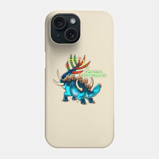 TWD HoliDinos: Kwanzaa Kentrosaurus - Text Phone Case