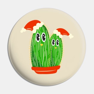 Festive Christmas Cactus Hats Pin