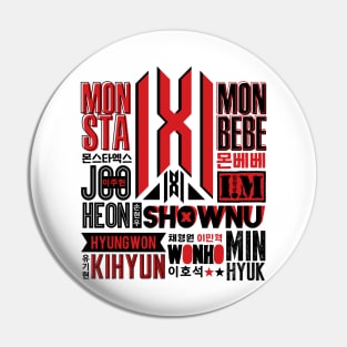 MONSTA X Font Collage 2 Pin