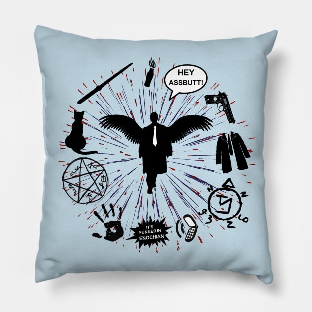 Castiel Pillow by Winchestered