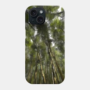 In the forest, low angle, watercolor art Phone Case