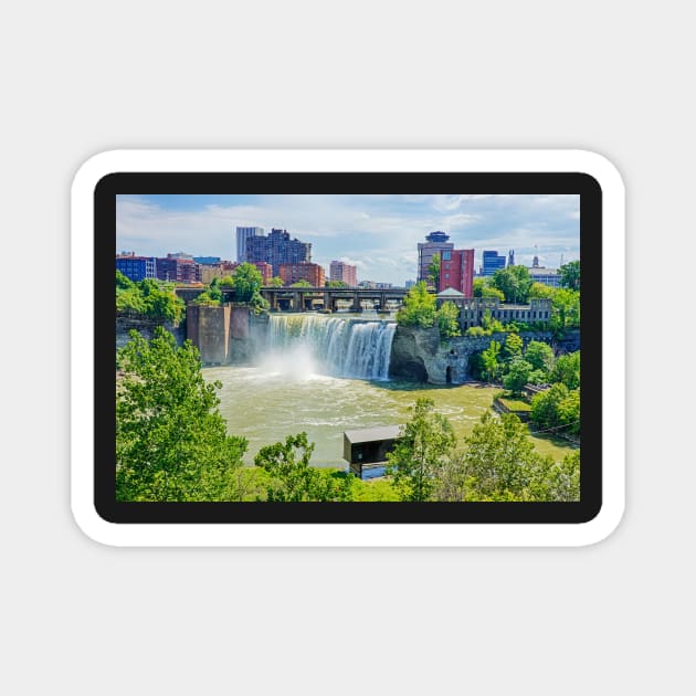 Rochester NY Genesee River High Falls Magnet by WayneOxfordPh