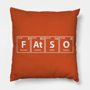 Fatso (F-At-S-O) Periodic Elements Spelling Pillow