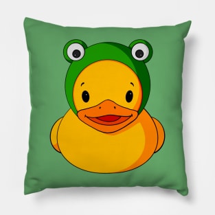 Frog Hat Rubber Duck Pillow