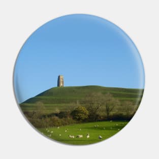 Glastonbury Tor summer vista Pin