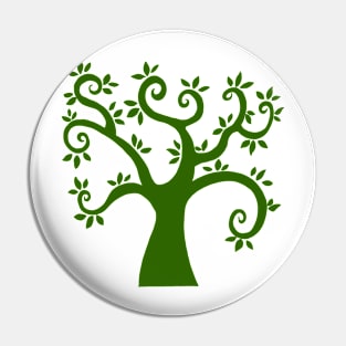 Green abstract tree grapic Pin