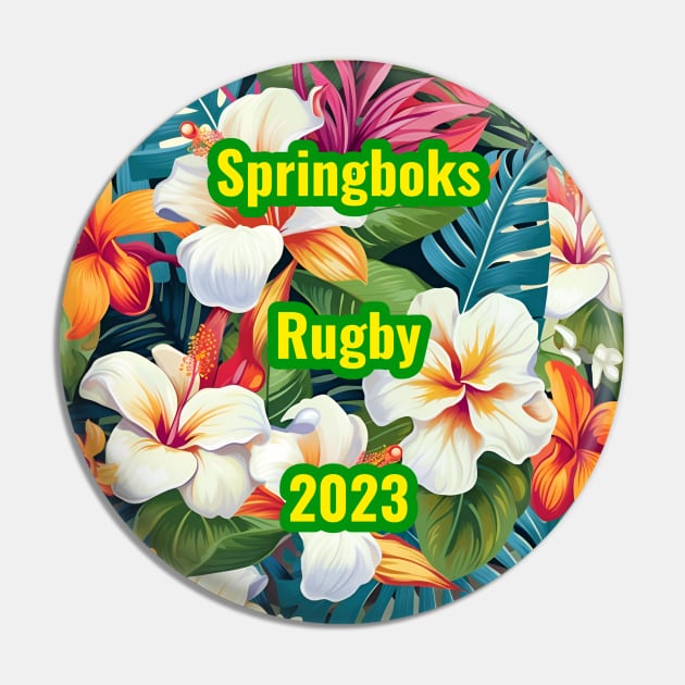 Unique Springboks Rugby 2023 design Pin by Cheebies