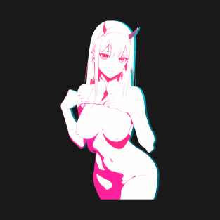 Little Devil Sexy Anime Girl Aesthetic Edit. Darling in the Franxx T-Shirt