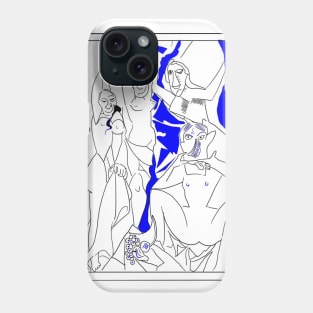 Les Demoiselles d'Avignon Line Art inspired by the original painting Phone Case