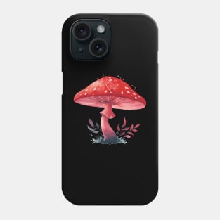 Red Mushroom on Green Grass Phone Case