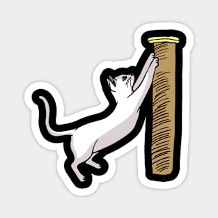 A cat scratching Magnet