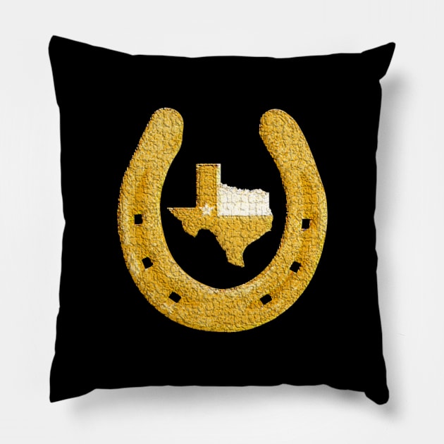 Gold Texas Horshoe Pillow by Moses77