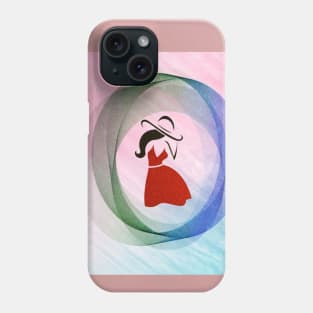 Woman in Red Phone Case