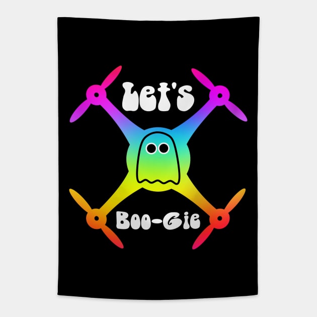 Drone Pilot Halloween Costume Party Retro Vintage Lets Boogie Tapestry by coloringiship