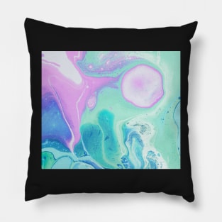 Green and Blue Marble Pillow