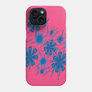 Blue wildflowers Phone Case