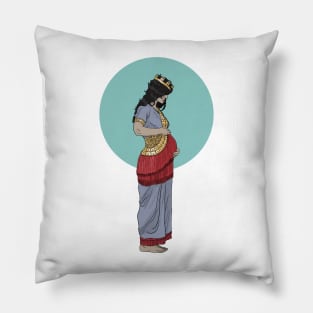 Pregnant Neo-Assyrian Princess (solar disk) Pillow