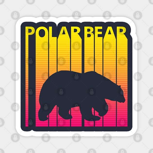 Vintage Retro Polar Bear Gift Magnet by GWENT