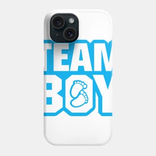 Team Boy Baby Shower Gender Reveal Party Blue Phone Case