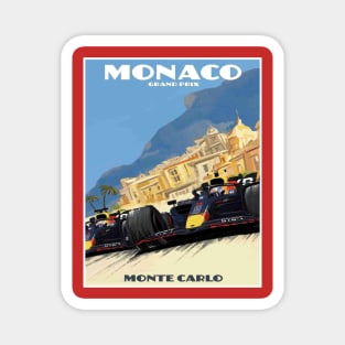 Monaco Grand Prix Auto Racing Monte Carlo Advertising Print Magnet