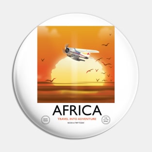 Africa Sunset travel poster Pin