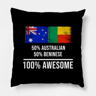 50% Australian 50% Beninese 100% Awesome - Gift for Beninese Heritage From Benin Pillow