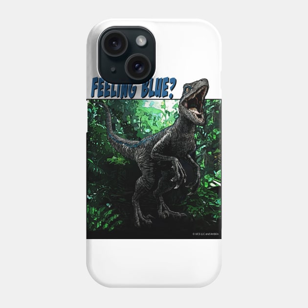 Feeling Blue-Jurassic world fan art character Phone Case by marghe41