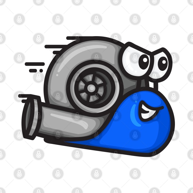 Turbo Snail - Blue by hoddynoddy