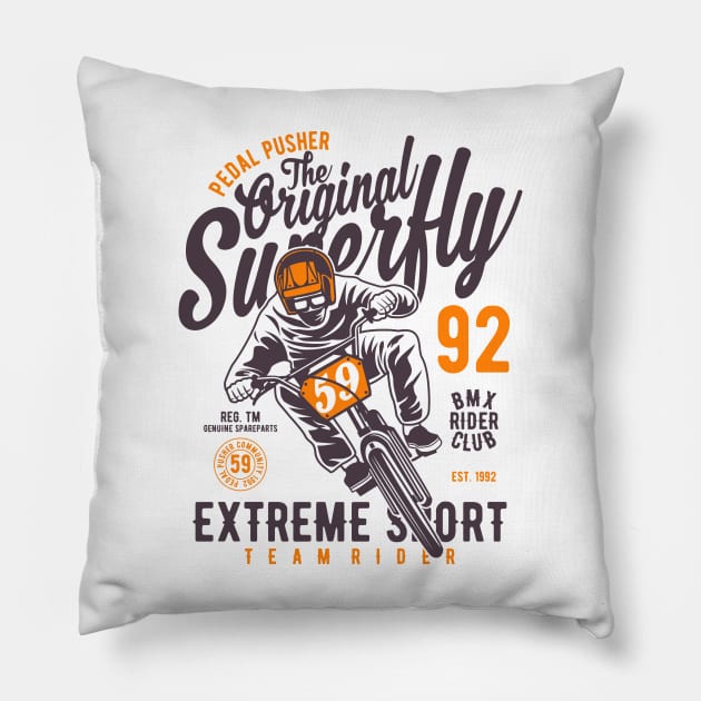 Bike Extreme Sport Pillow by lionkingdesign