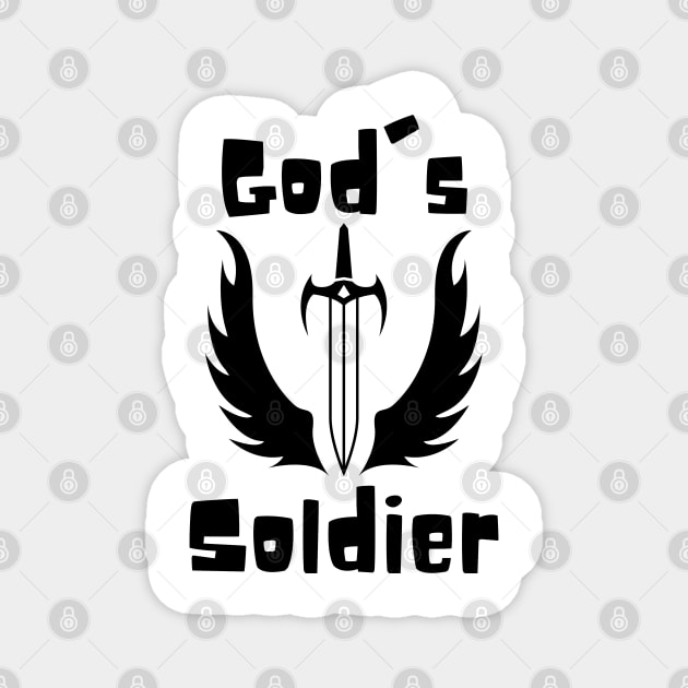 God's Soldier Bold Magnet by Claudia Williams Apparel